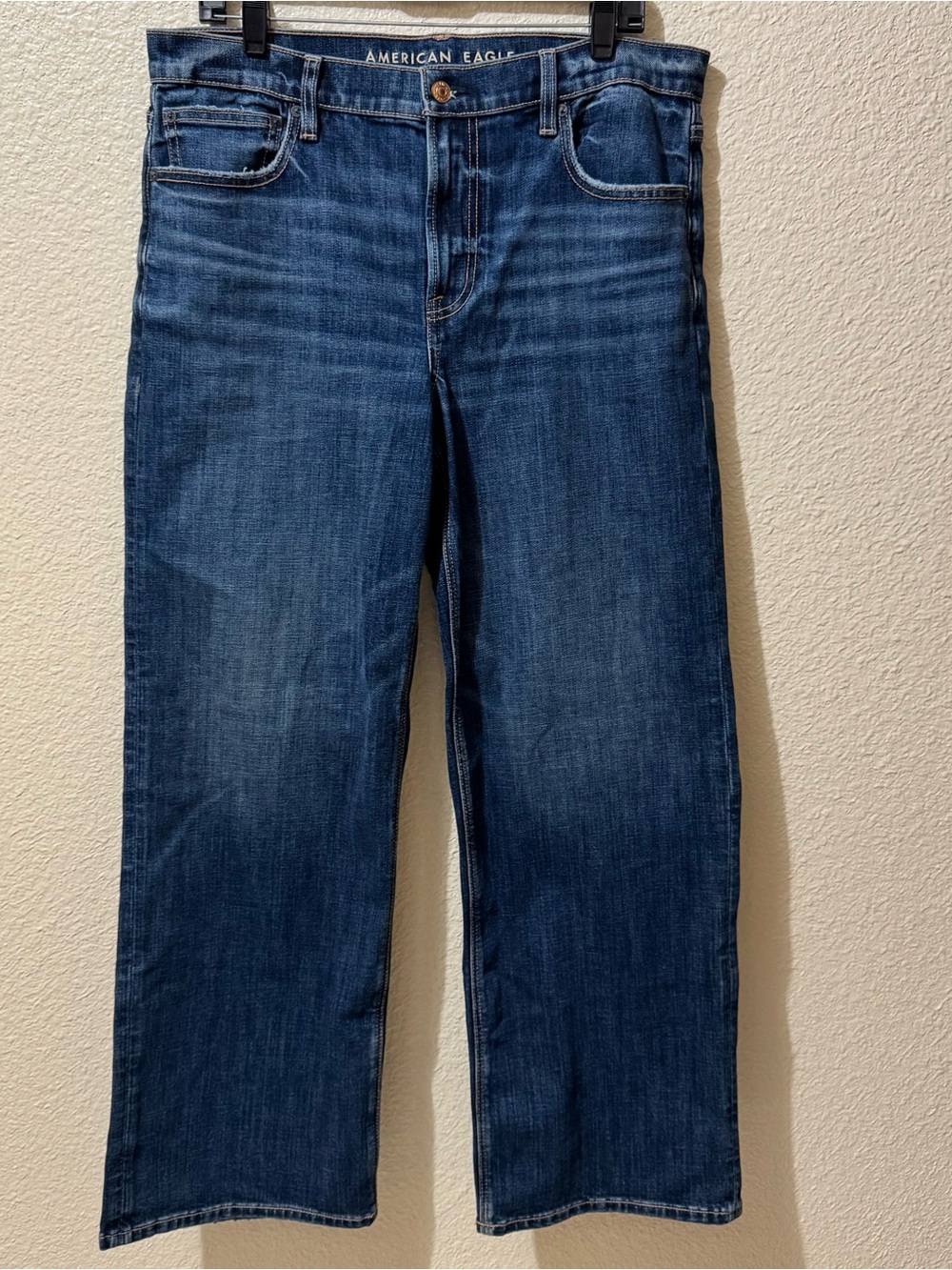 American Eagle Stovepipe Jeans in Blue Denim 12 regular